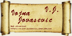 Vojna Jovašević vizit kartica